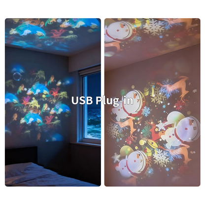 🎁2026 Hot Sale🔥Dynamic Rotating LED Projector Light