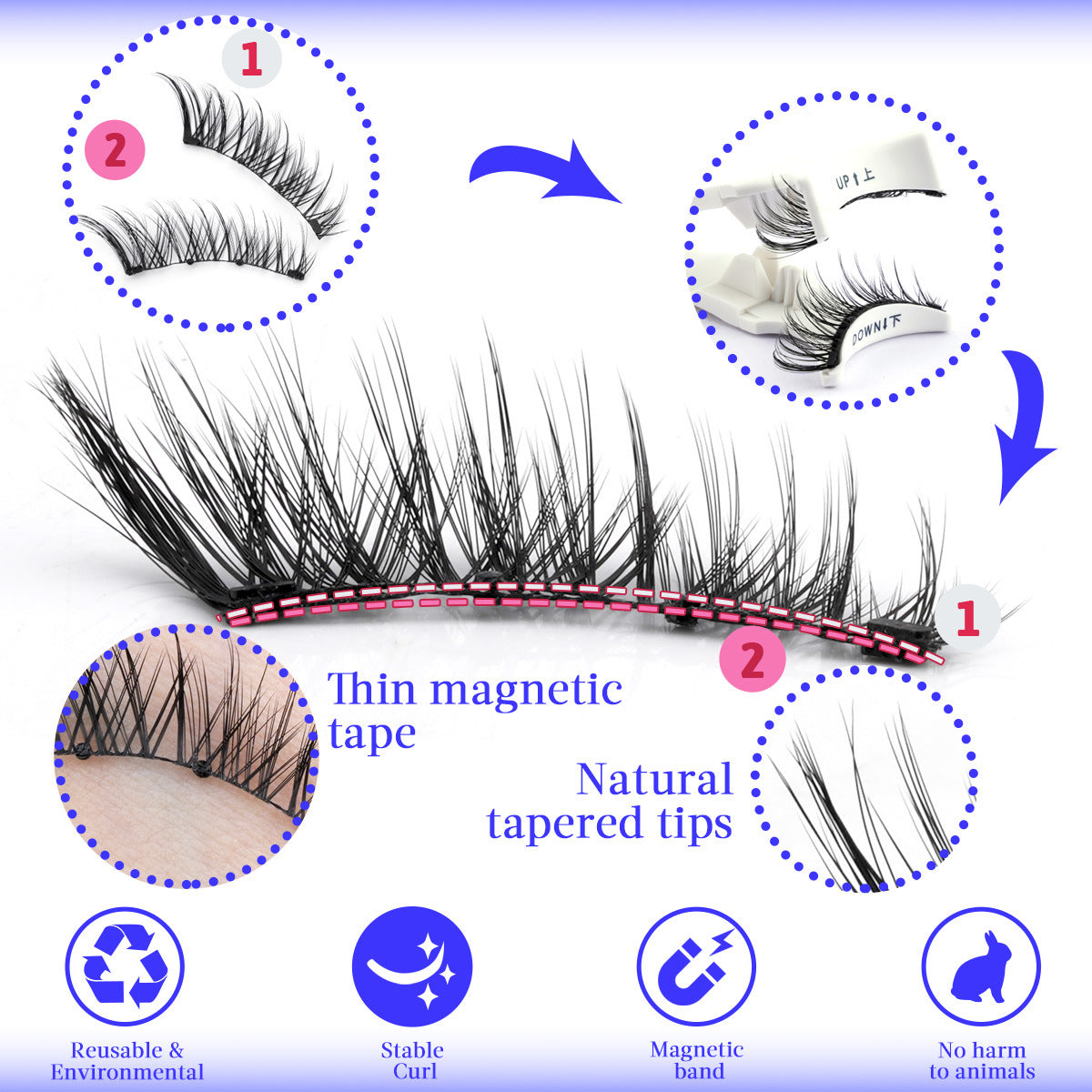 Magnetic False Eyelashes(🔥Limited-Time Offer: Buy One, Get One Free🔥)