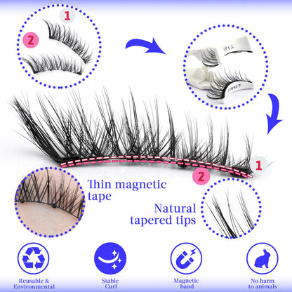 Magnetic False Eyelashes(🔥Limited-Time Offer: Buy One, Get One Free🔥)